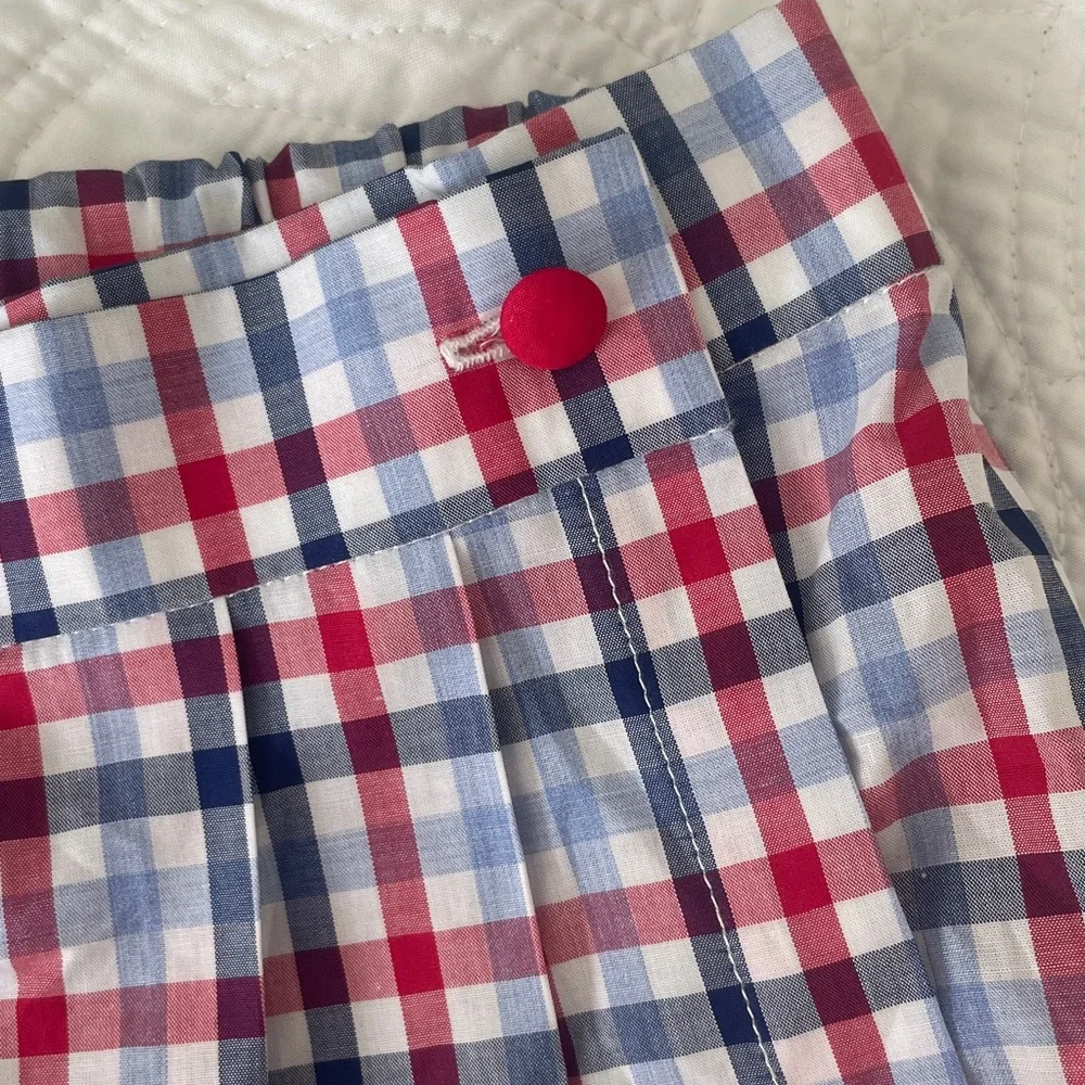 New Oscar de la Renta Girls Plaid Checkered Skirt Skort size 12